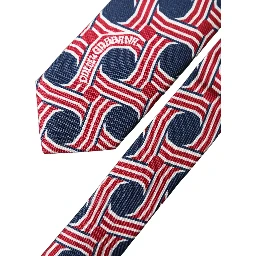 Multicolor Patterned Silk Adjustable Men Tied Necktie Tie