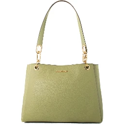 Bicolor Leather Handbag