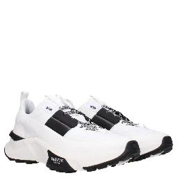 Blue Fabric Athletic Sneakers