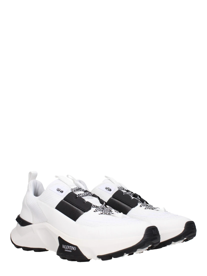 Blue Fabric Athletic Sneakers