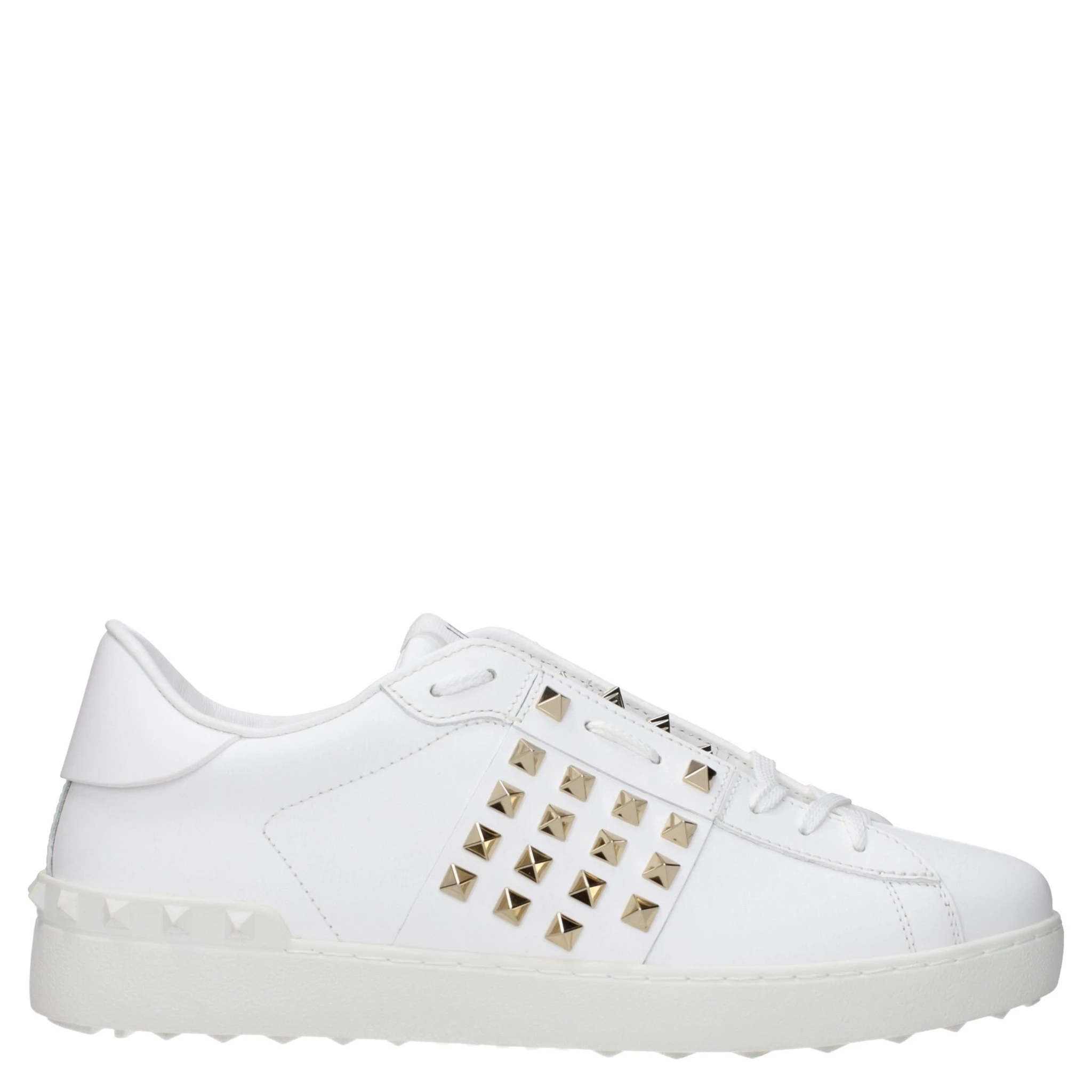 Blue Leather Low Top Sneakers