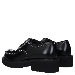 Black Leather Oxfords And Derbies