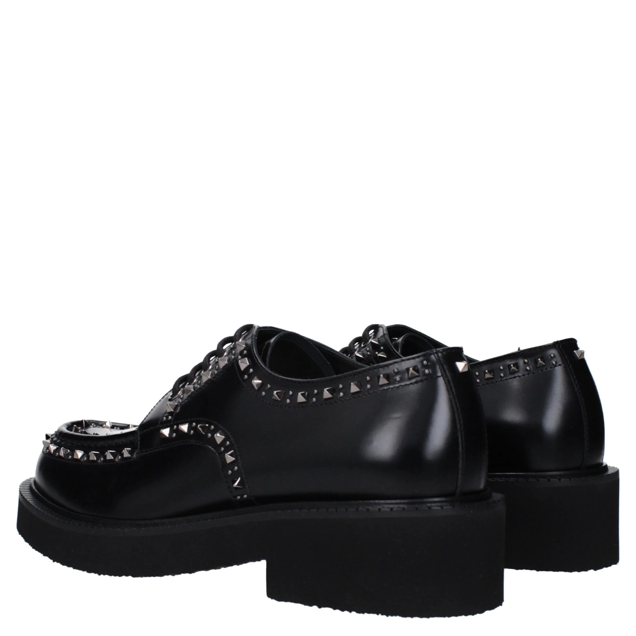 Black Leather Oxfords And Derbies