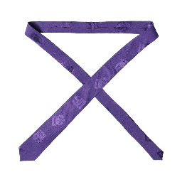 Purple DG Logo Monogram Silk Adjustable Men Necktie Tie