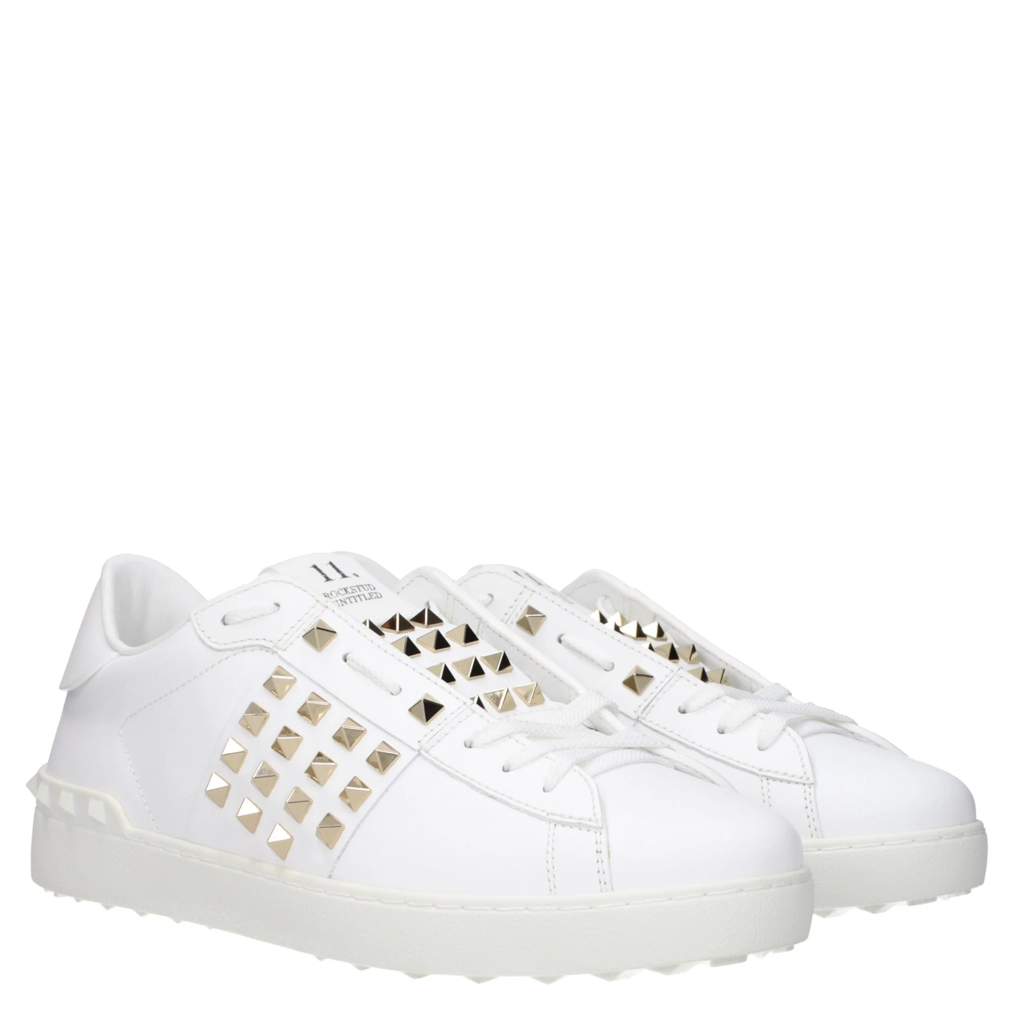 Blue Leather Low Top Sneakers