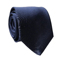 Navy Blue Solid 100% Silk Adjustable Men Necktie Tie