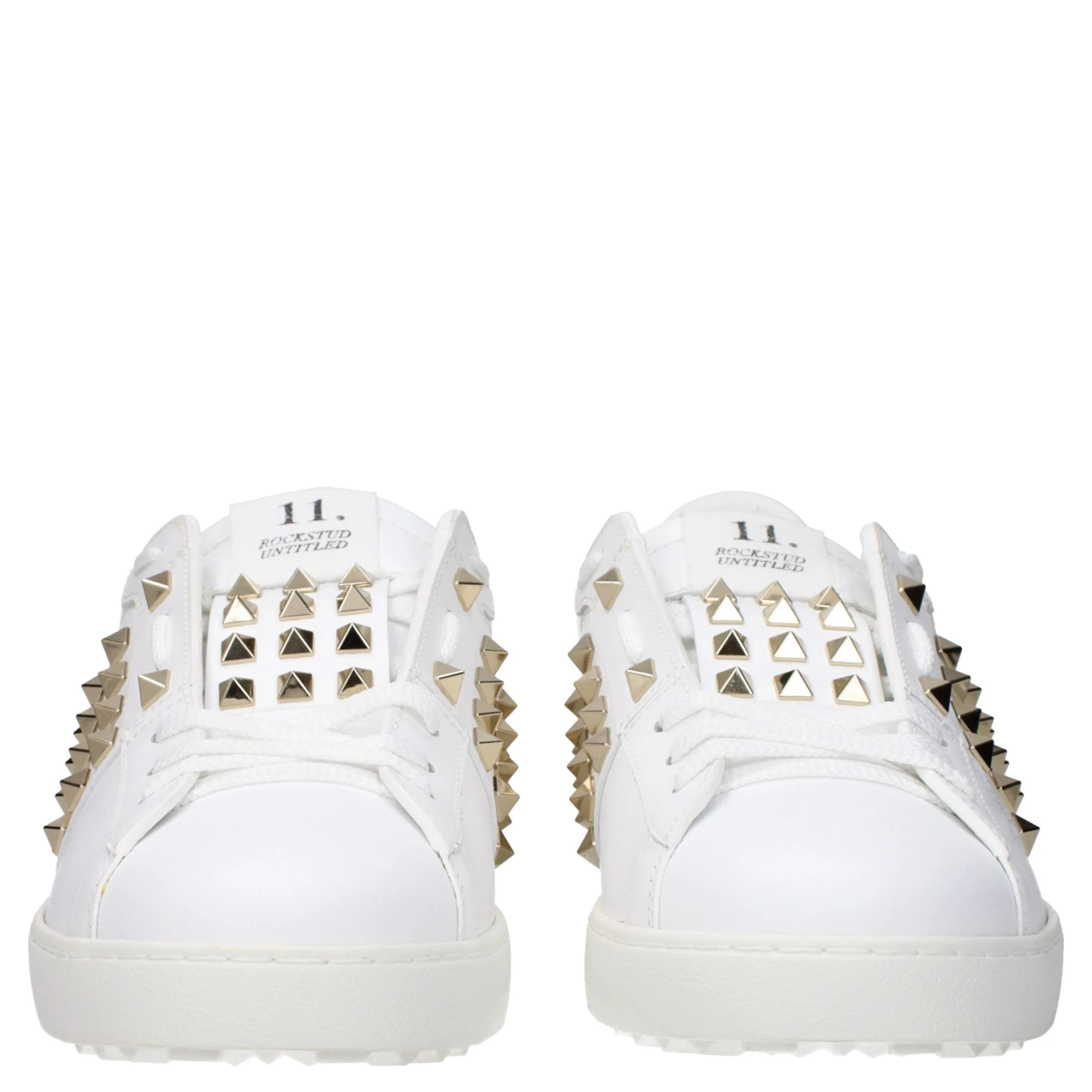 Blue Leather Low Top Sneakers