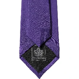 Purple DG Logo Monogram Silk Adjustable Men Necktie Tie