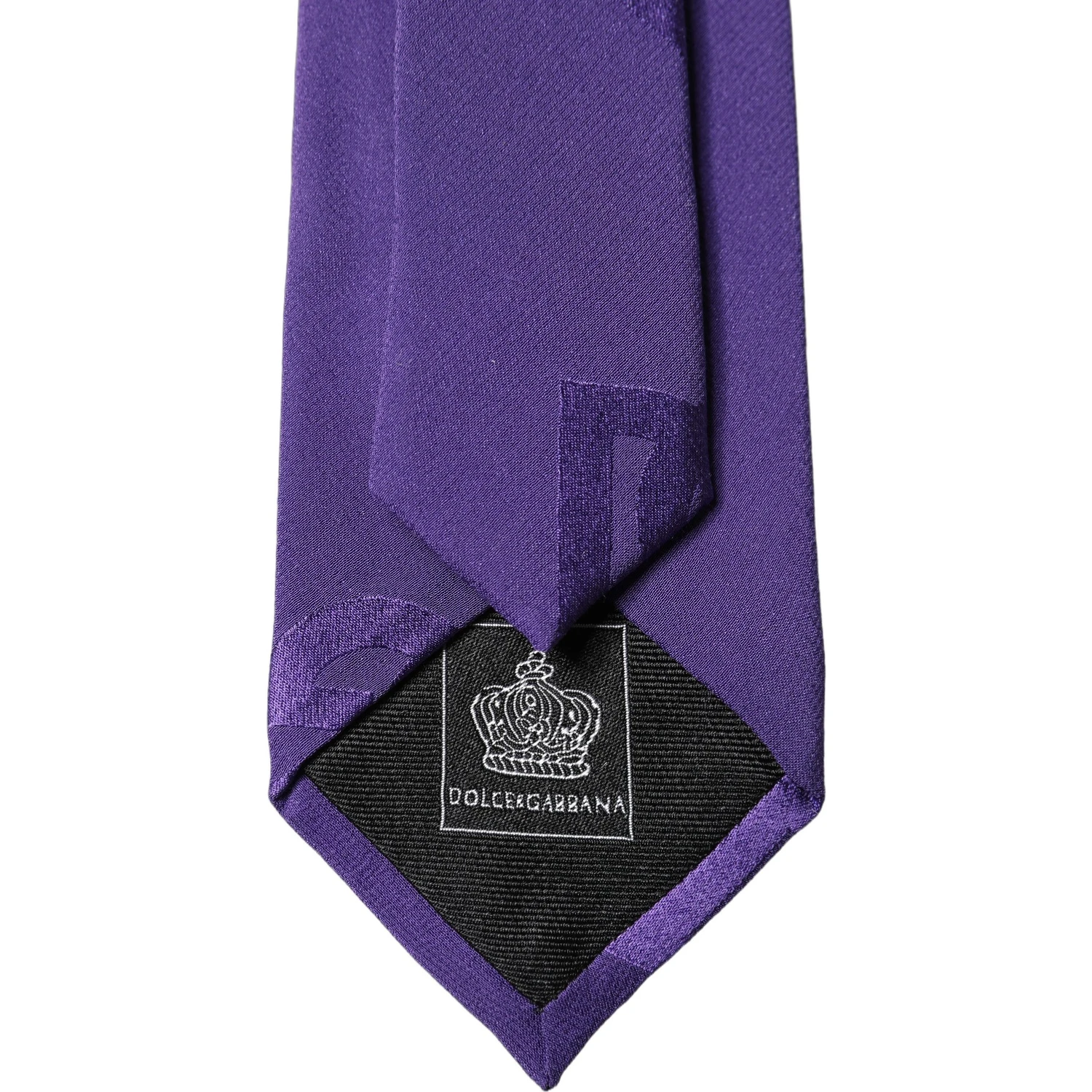 Purple DG Logo Monogram Silk Adjustable Men Necktie Tie