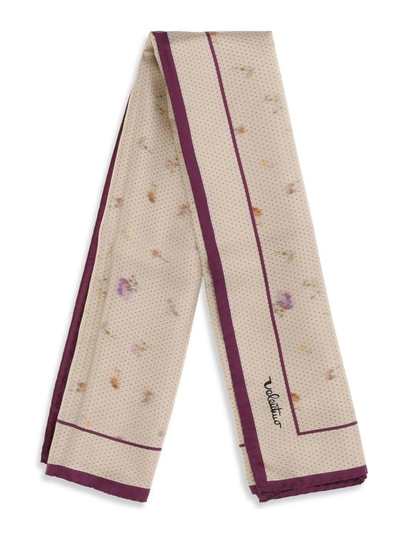 Beige Silk Scarf