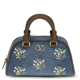 Blue Fabric Shoulder Bag