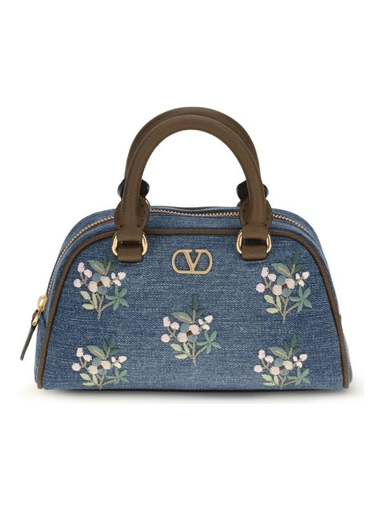 Blue Fabric Shoulder Bag