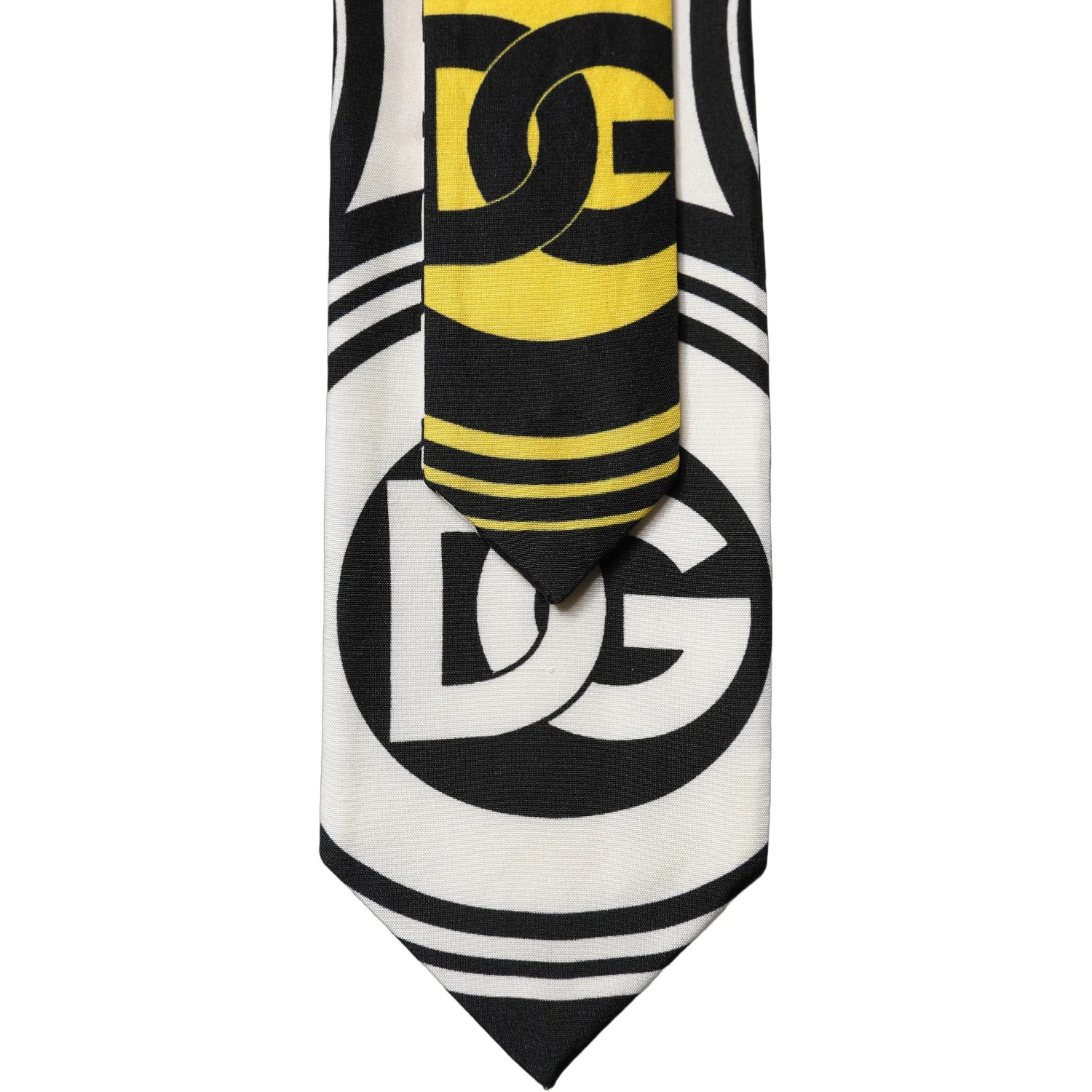 Multicolor Monogram Print Silk Adjustable Men Necktie Tie