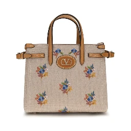 Beige Fabric Handbag
