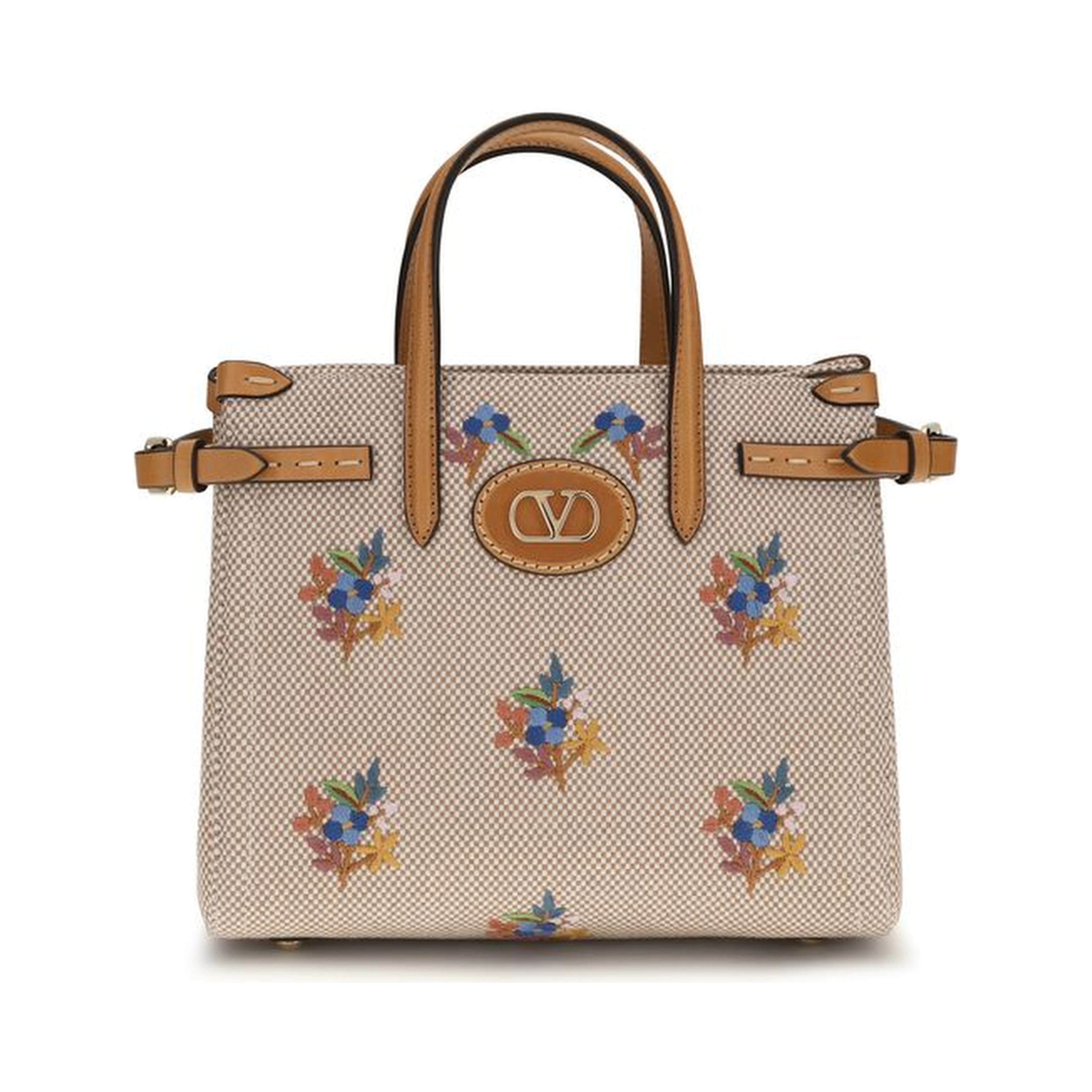 Beige Fabric Handbag