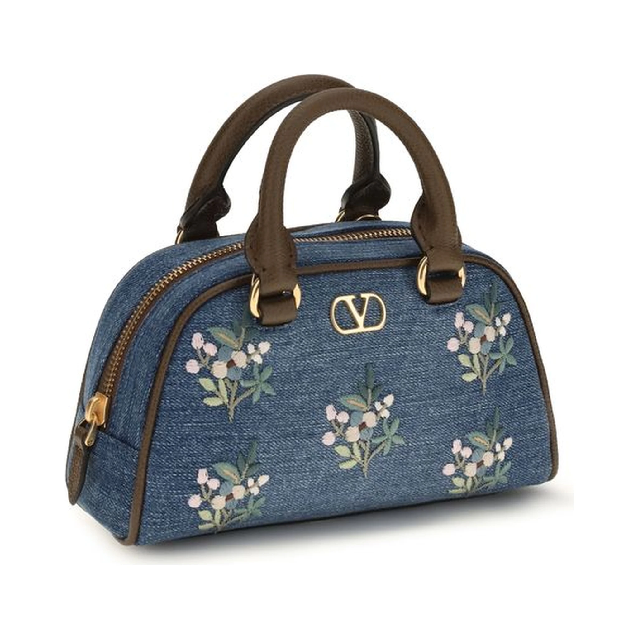 Blue Fabric Shoulder Bag