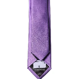 Purple Solid 100% Silk Adjustable Men Tied Necktie Tie