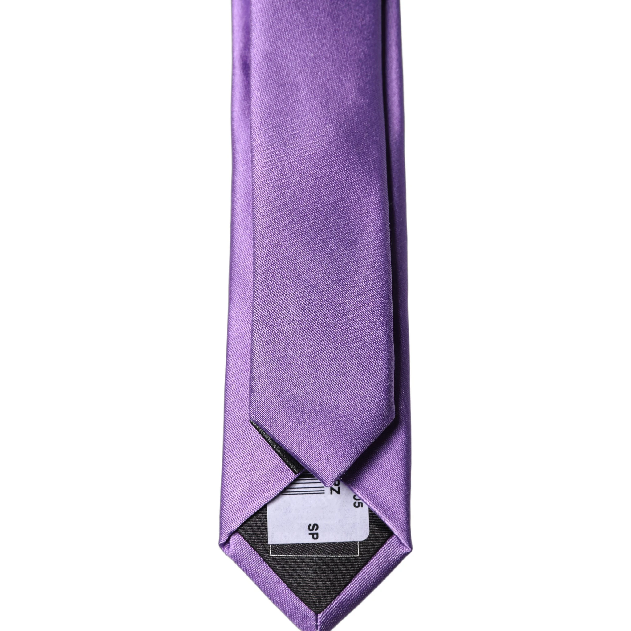 Purple Solid 100% Silk Adjustable Men Tied Necktie Tie