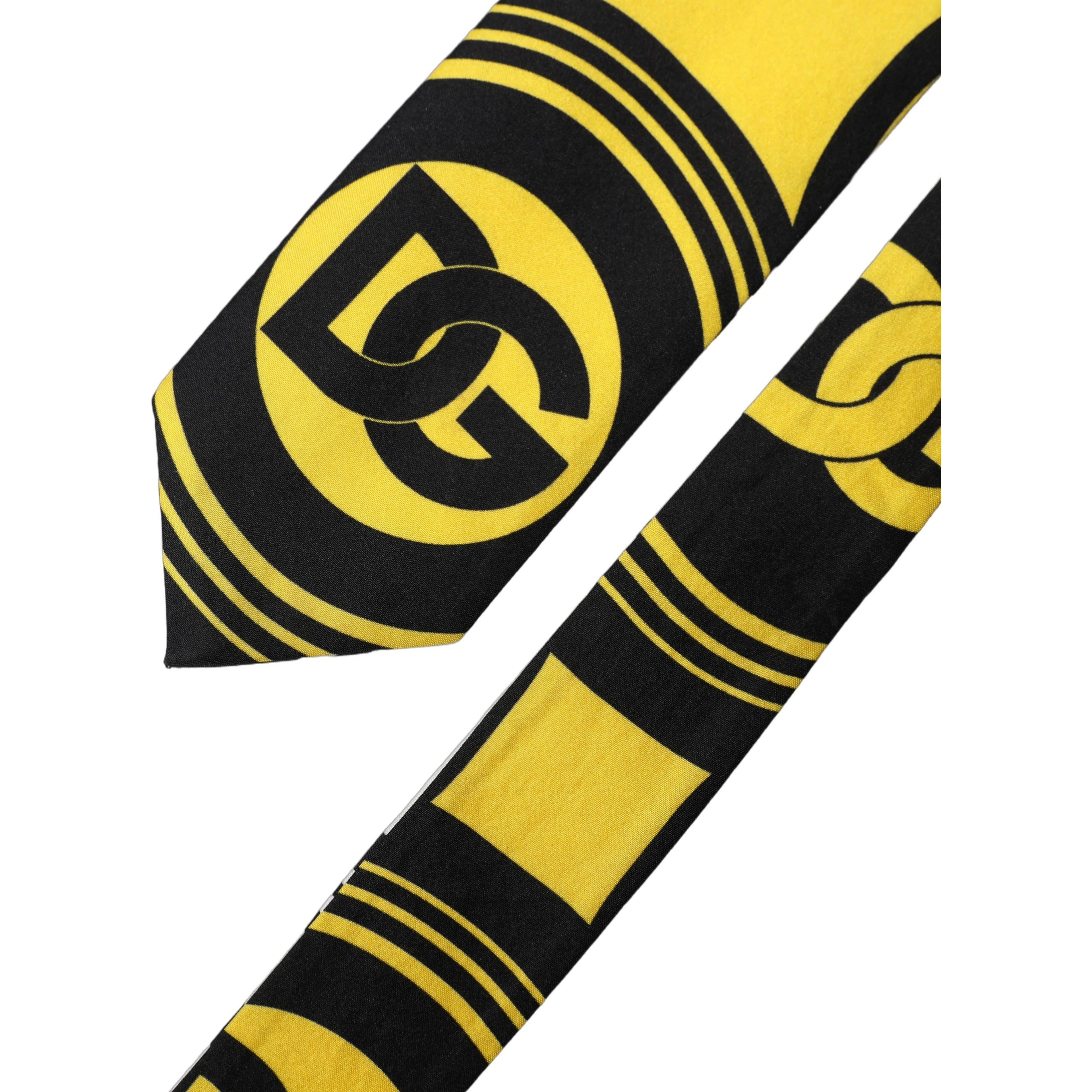Multicolor Monogram Print Silk Adjustable Men Necktie Tie
