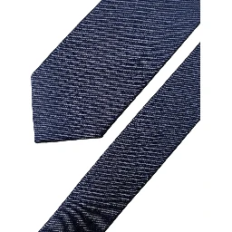Navy Blue Solid 100% Silk Adjustable Men Necktie Tie