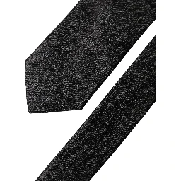 Black Floral Fantasy Silk Adjustable Men Tied Necktie Tie