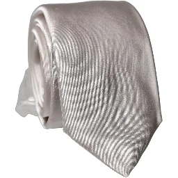 Light Gray Silk Satin Wide Adjustable Men Necktie Tie