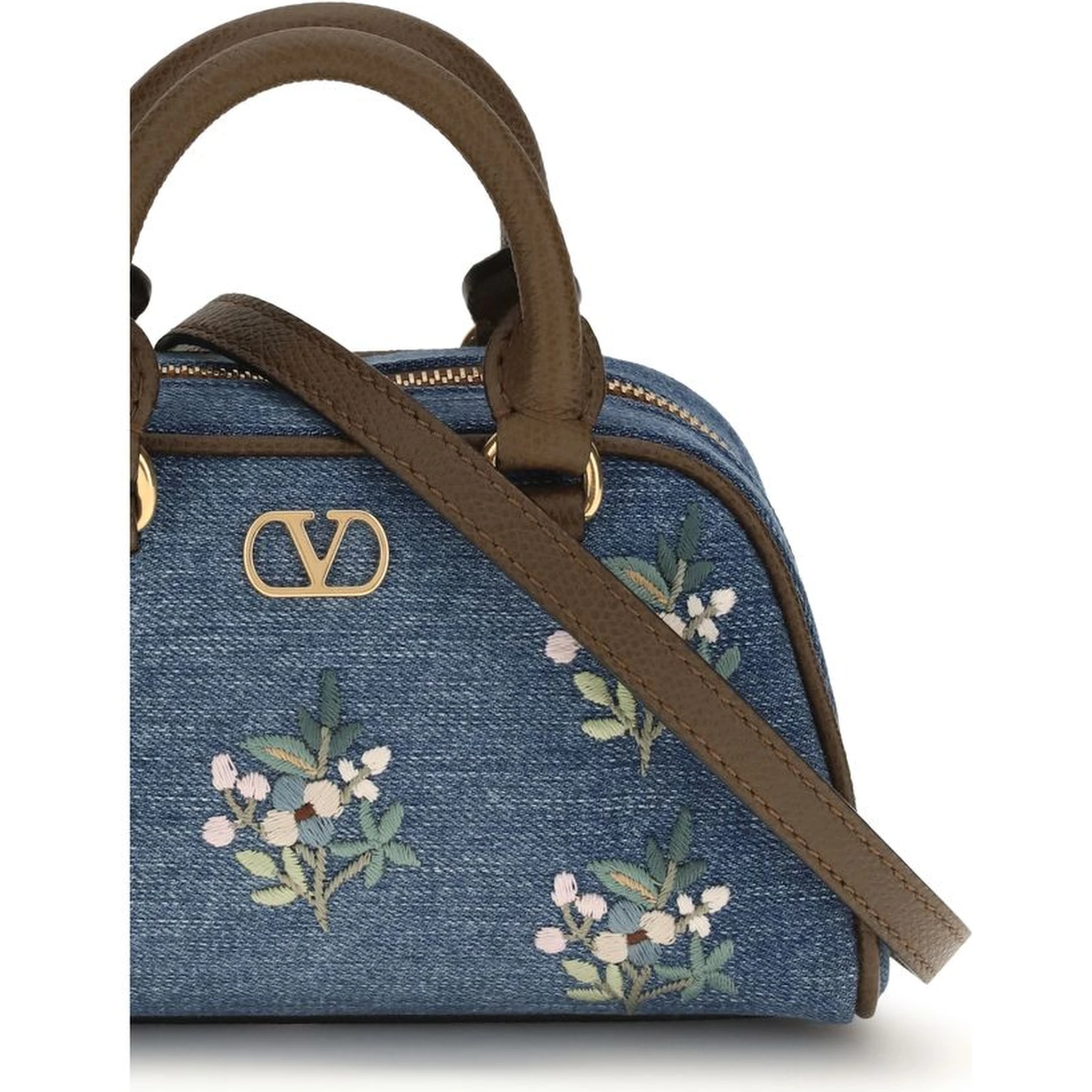 Blue Fabric Shoulder Bag