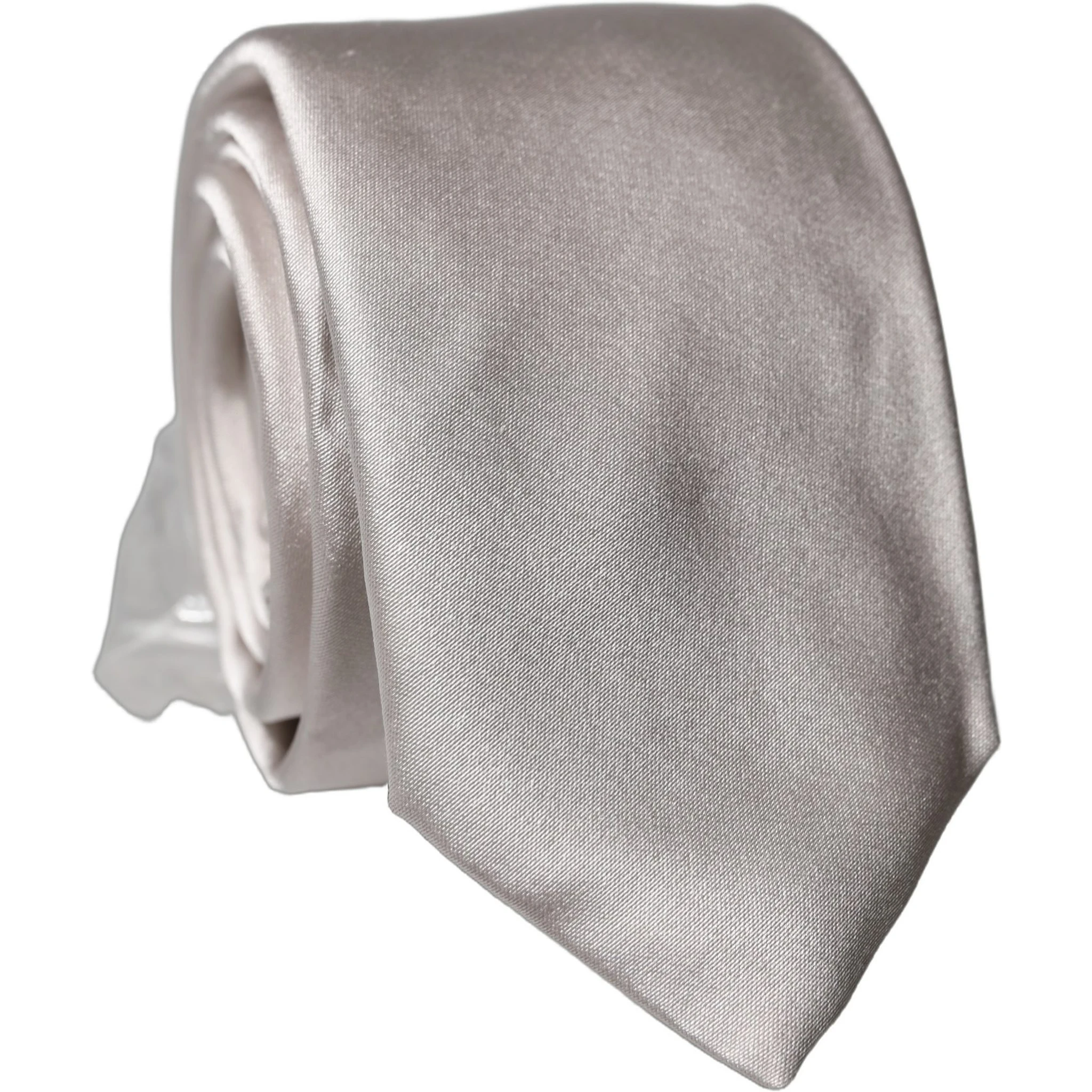Light Gray Silk Satin Wide Adjustable Men Necktie Tie