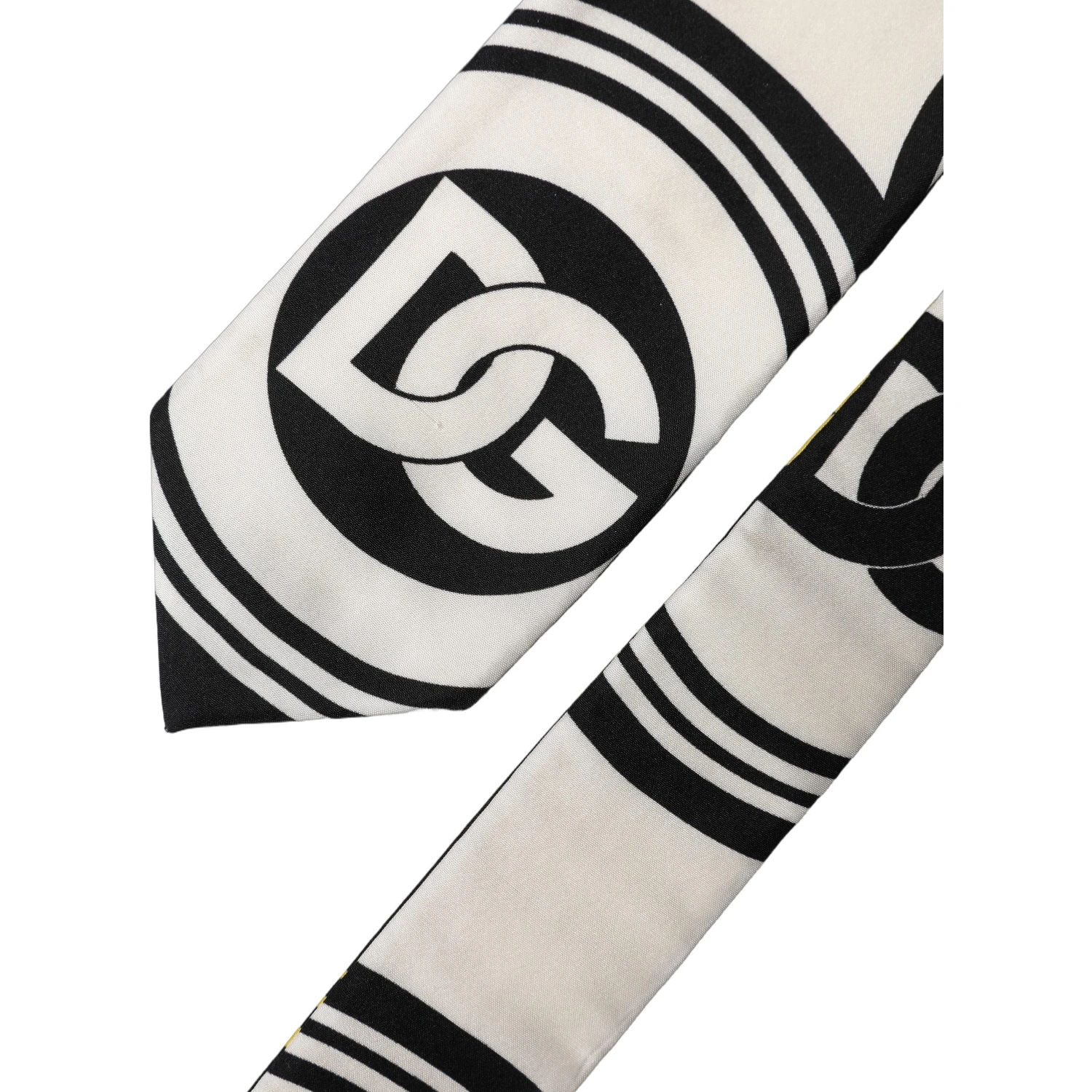 Multicolor Monogram Print Silk Adjustable Men Necktie Tie