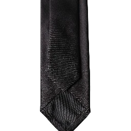 Black Solid 100% Silk Adjustable Men Tied Necktie Tie