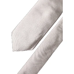 Light Gray Silk Satin Wide Adjustable Men Necktie Tie