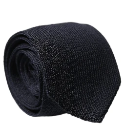 Dark Blue Solid 100% Silk Adjustable Men Necktie Tie