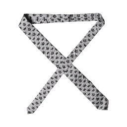 Gray Crown Fantasy Silk Adjustable Men Tied Necktie Tie