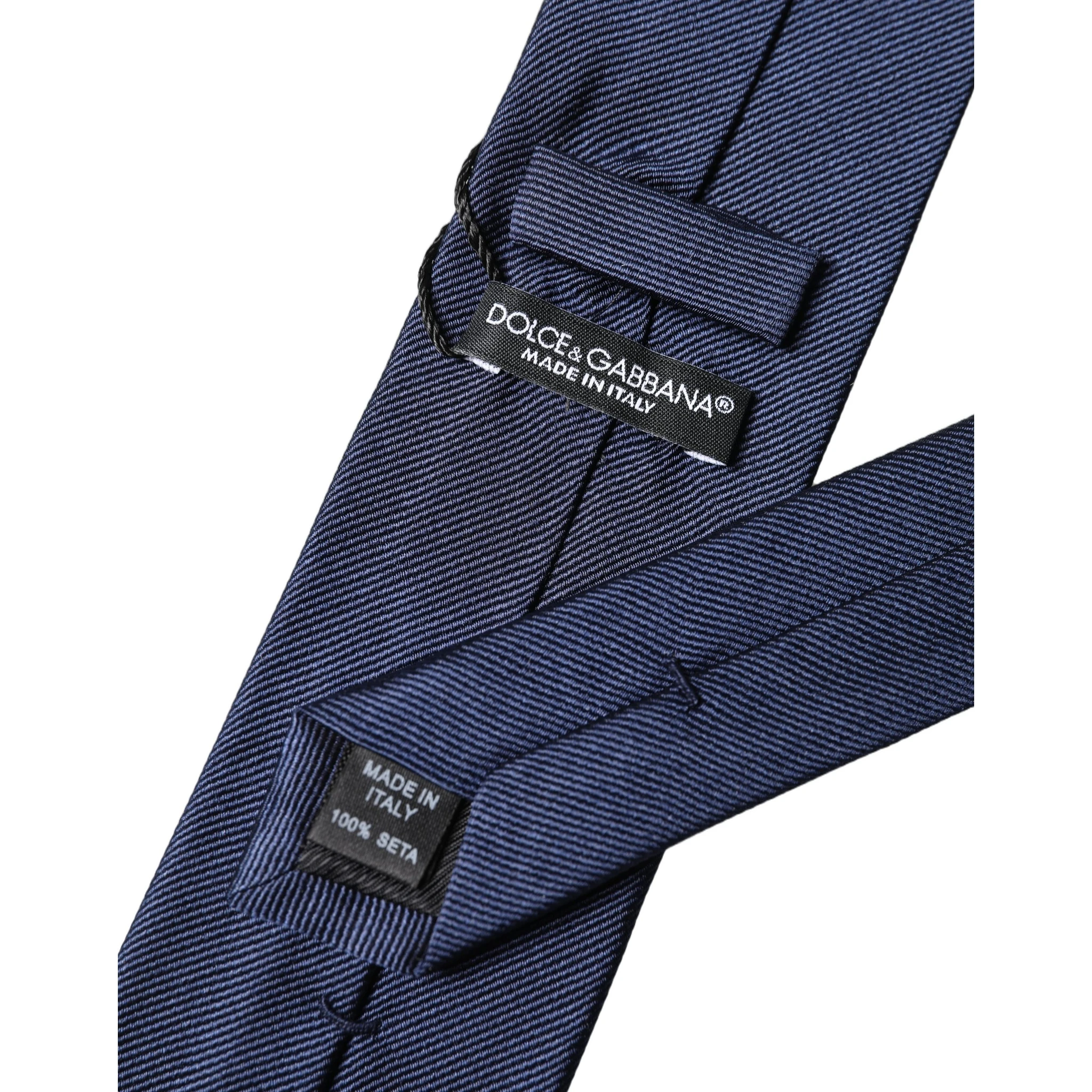 Navy Blue Solid 100% Silk Adjustable Men Necktie Tie