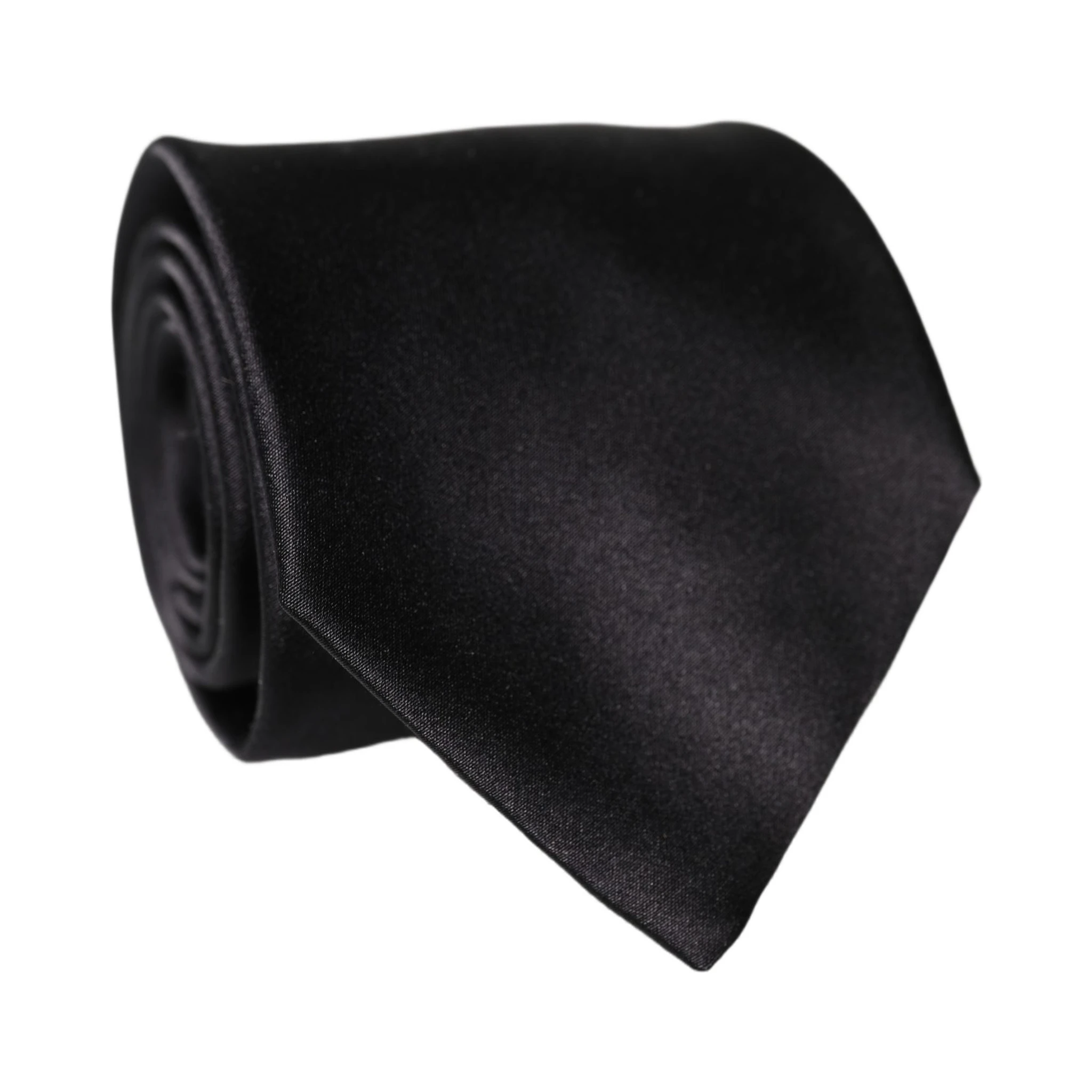 Brown Logo Embroidery Silk Adjustable Men Necktie Tie