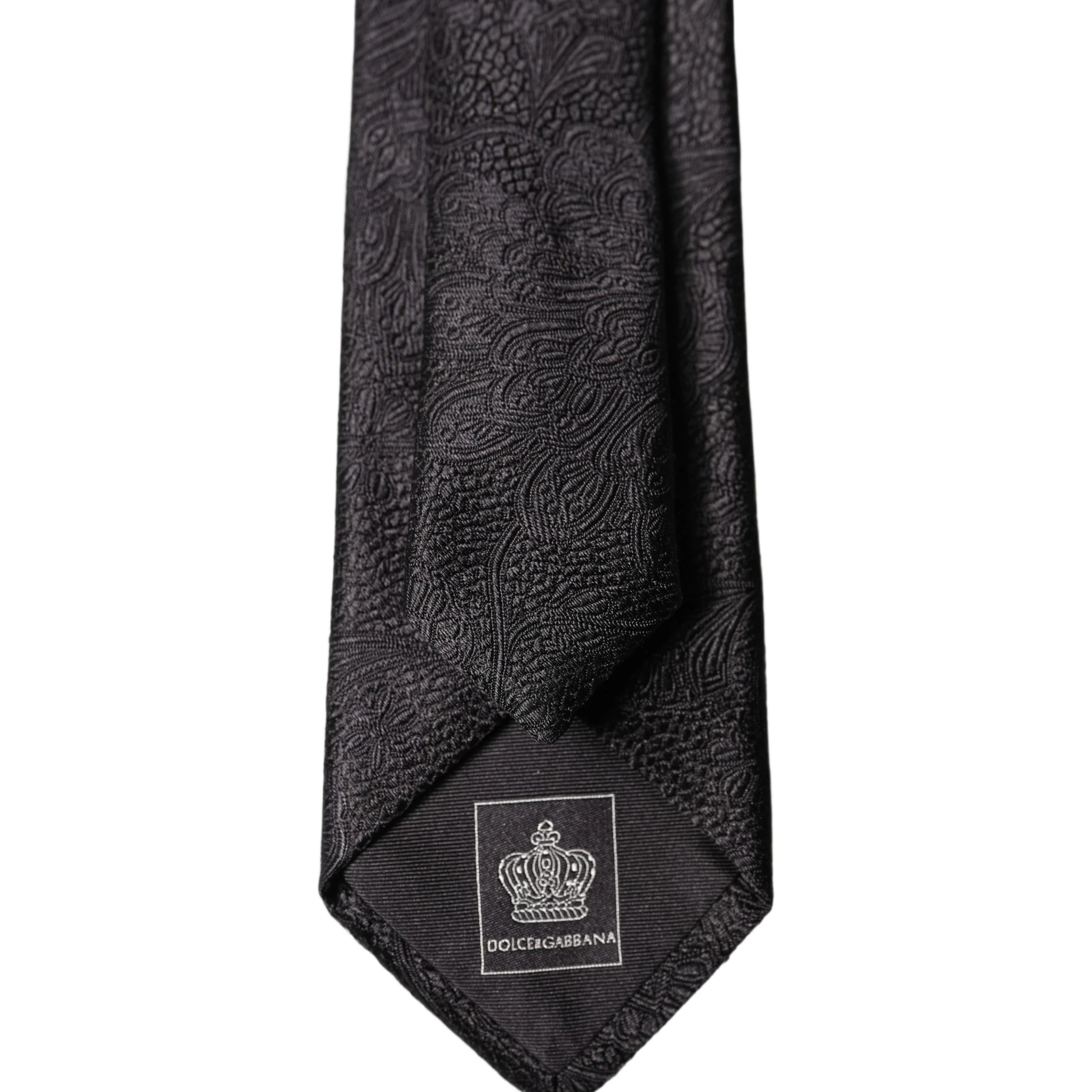 Black Solid 100% Silk Adjustable Men Tied Necktie Tie