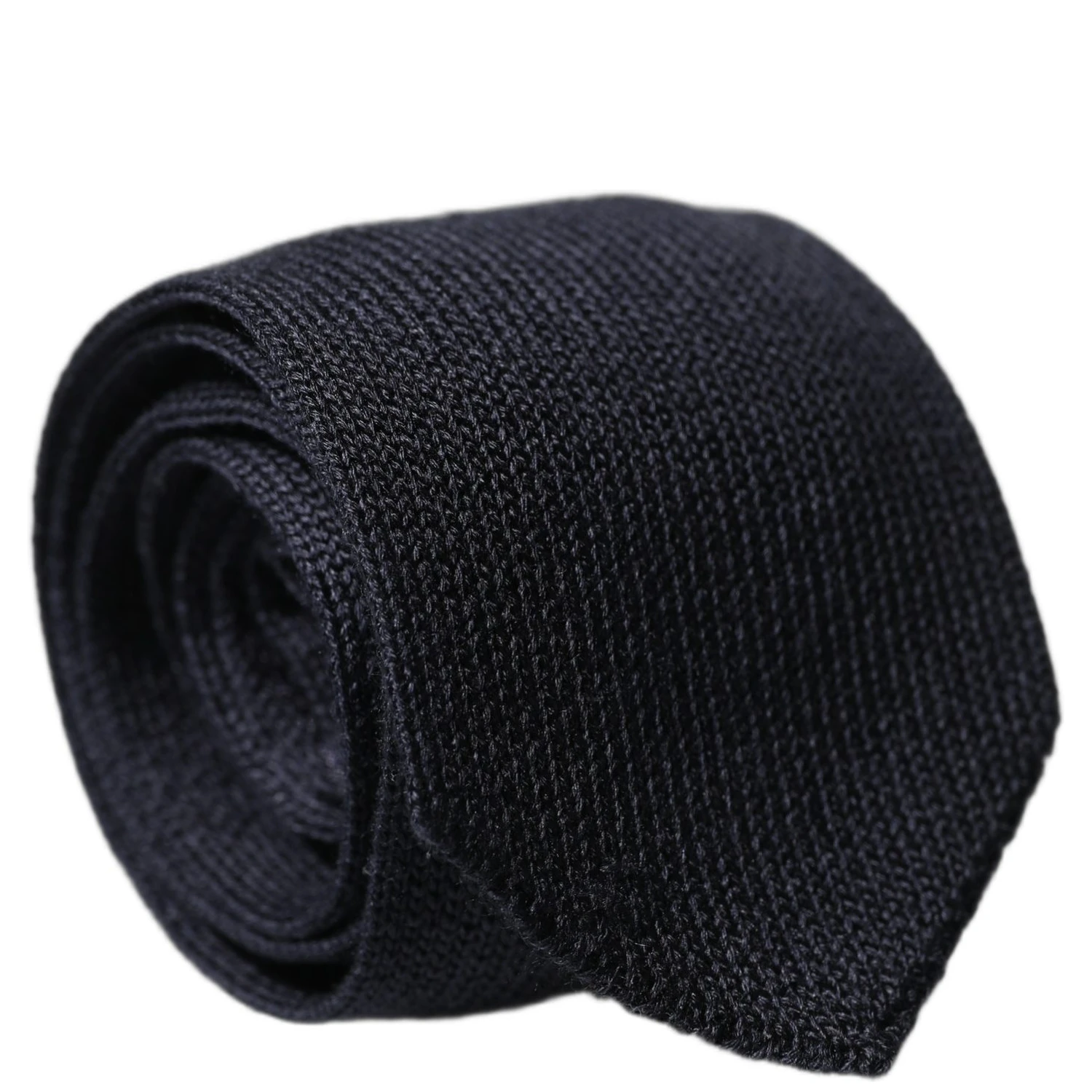 Dark Blue Solid 100% Silk Adjustable Men Necktie Tie