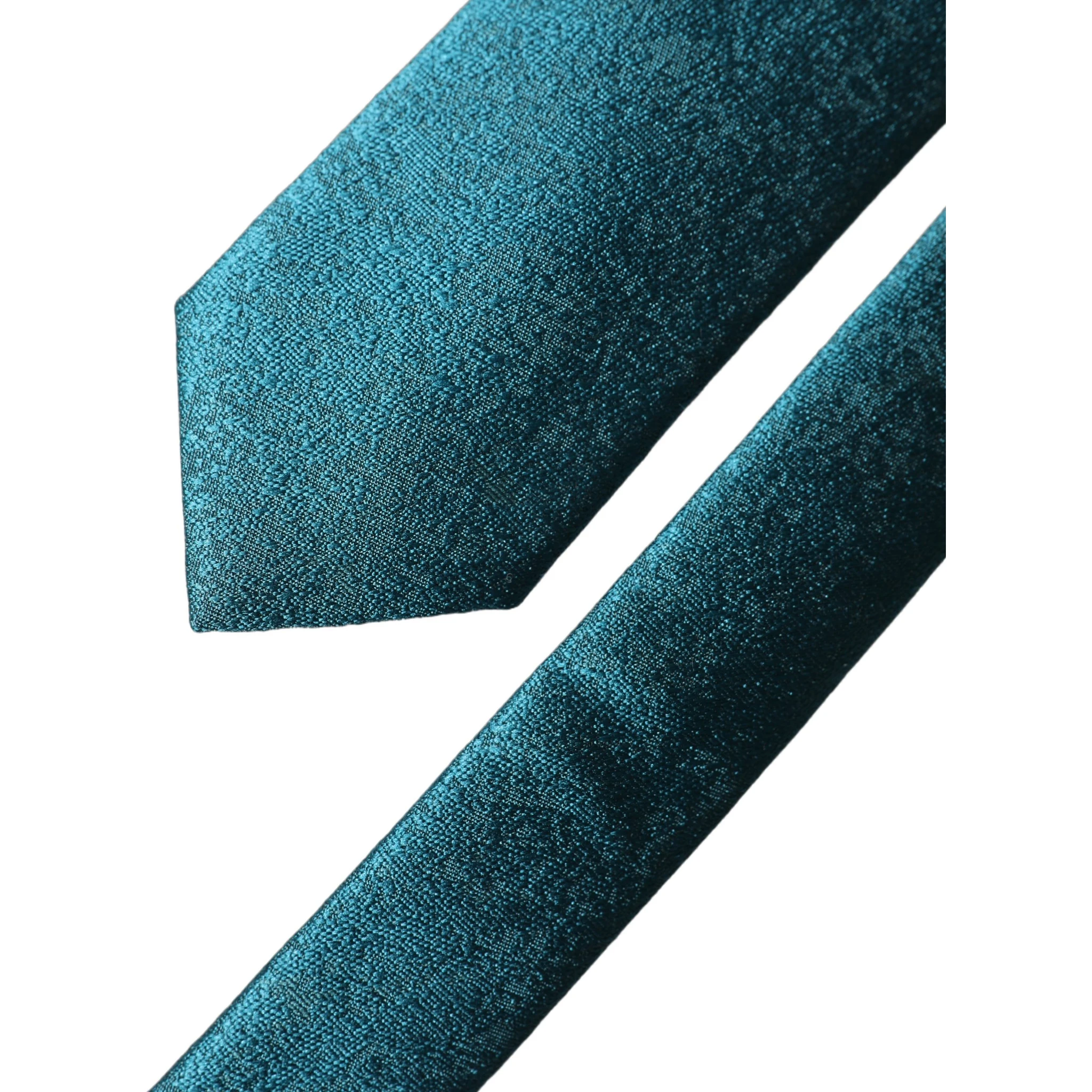 Deep Teal Solid Silk Adjustable Men Tied Necktie Tie