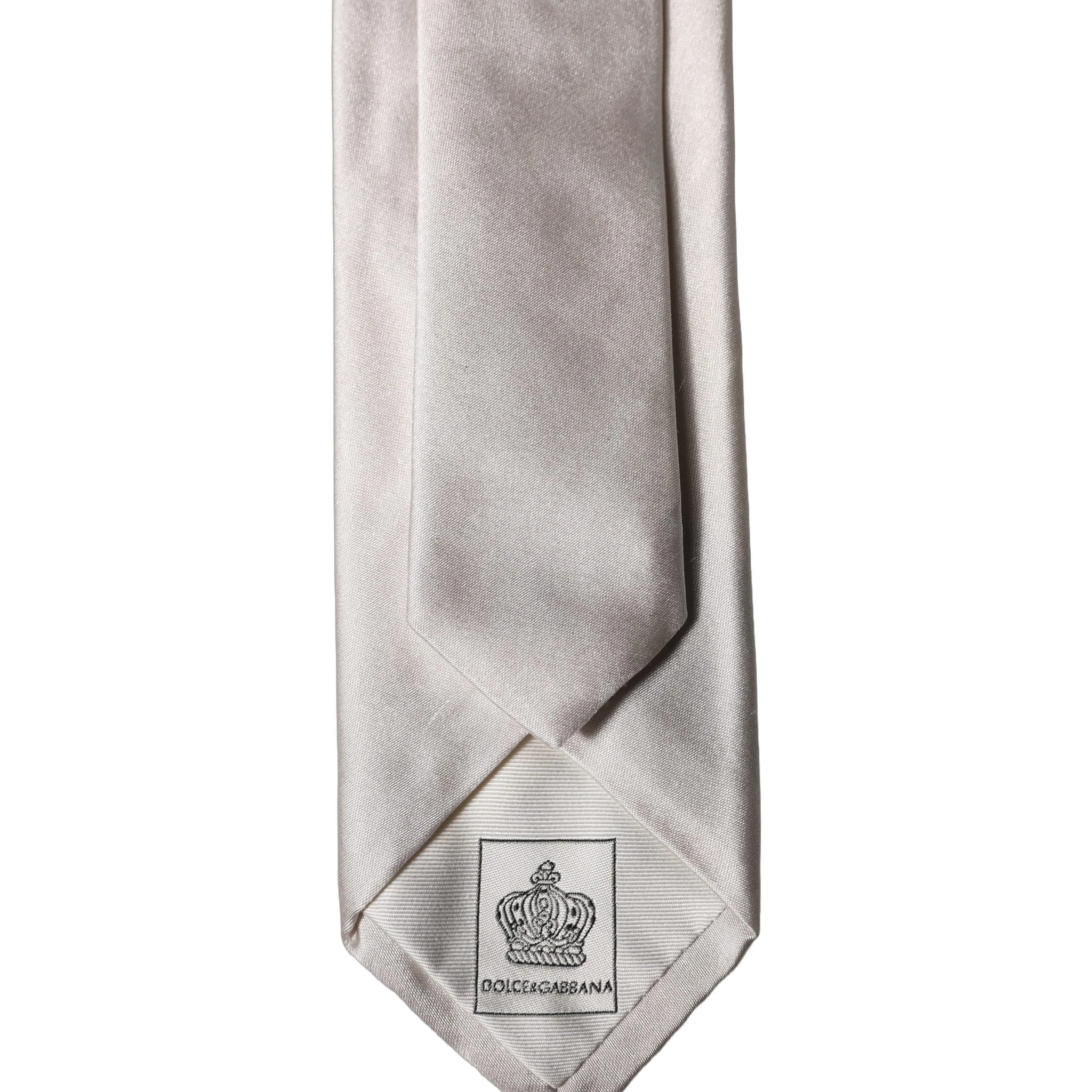 Light Gray Silk Satin Wide Adjustable Men Necktie Tie