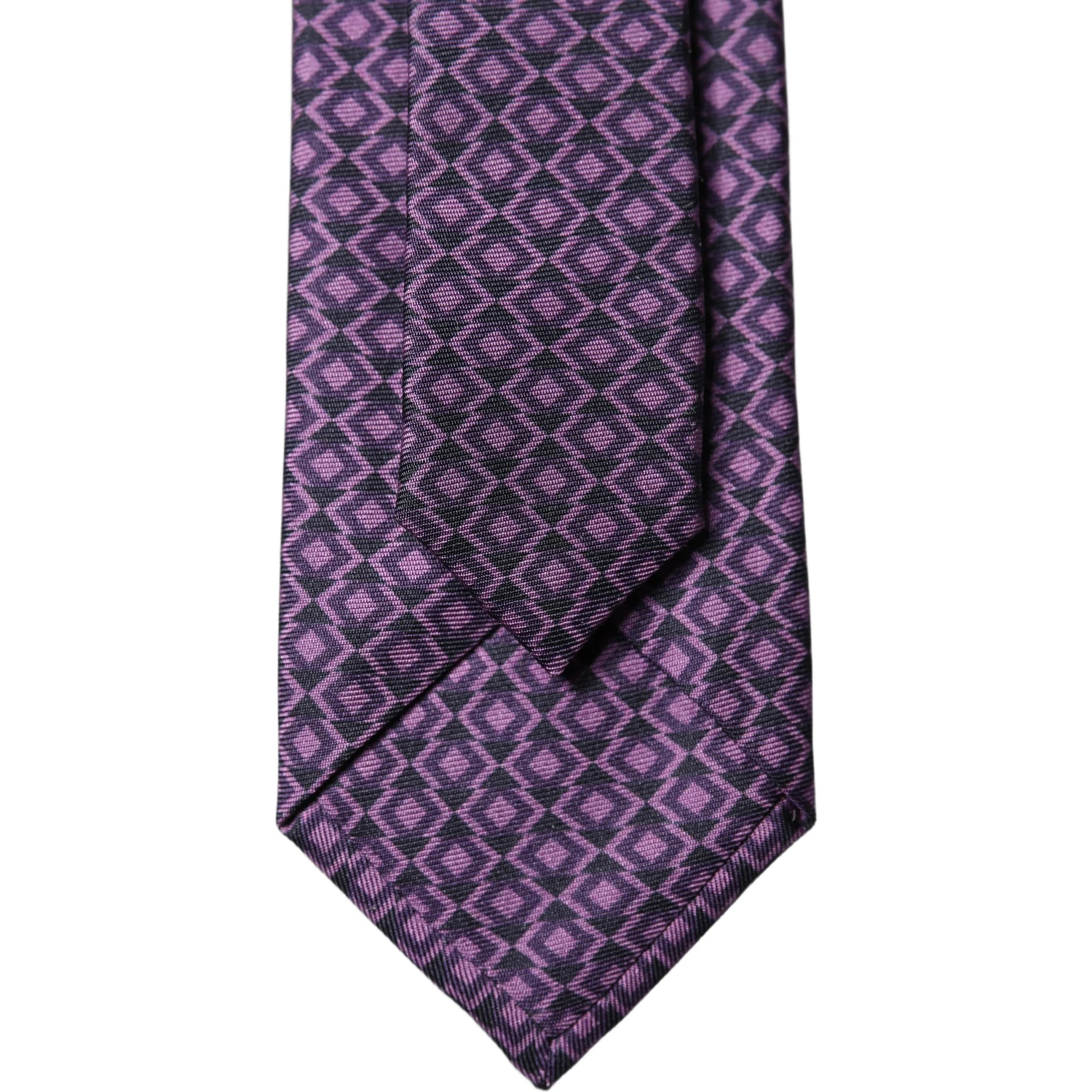 Purple Patterned 100% Silk Adjustable Men Necktie Tie