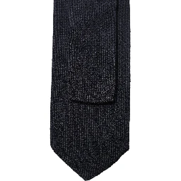Dark Blue Solid 100% Silk Adjustable Men Necktie Tie