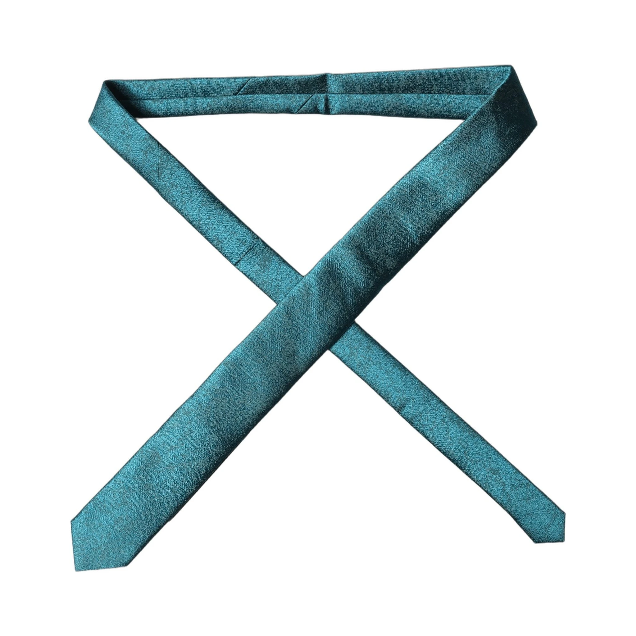 Deep Teal Solid Silk Adjustable Men Tied Necktie Tie