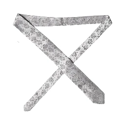 Silver Gray Paisley Silk Adjustable Men Tied Necktie Tie