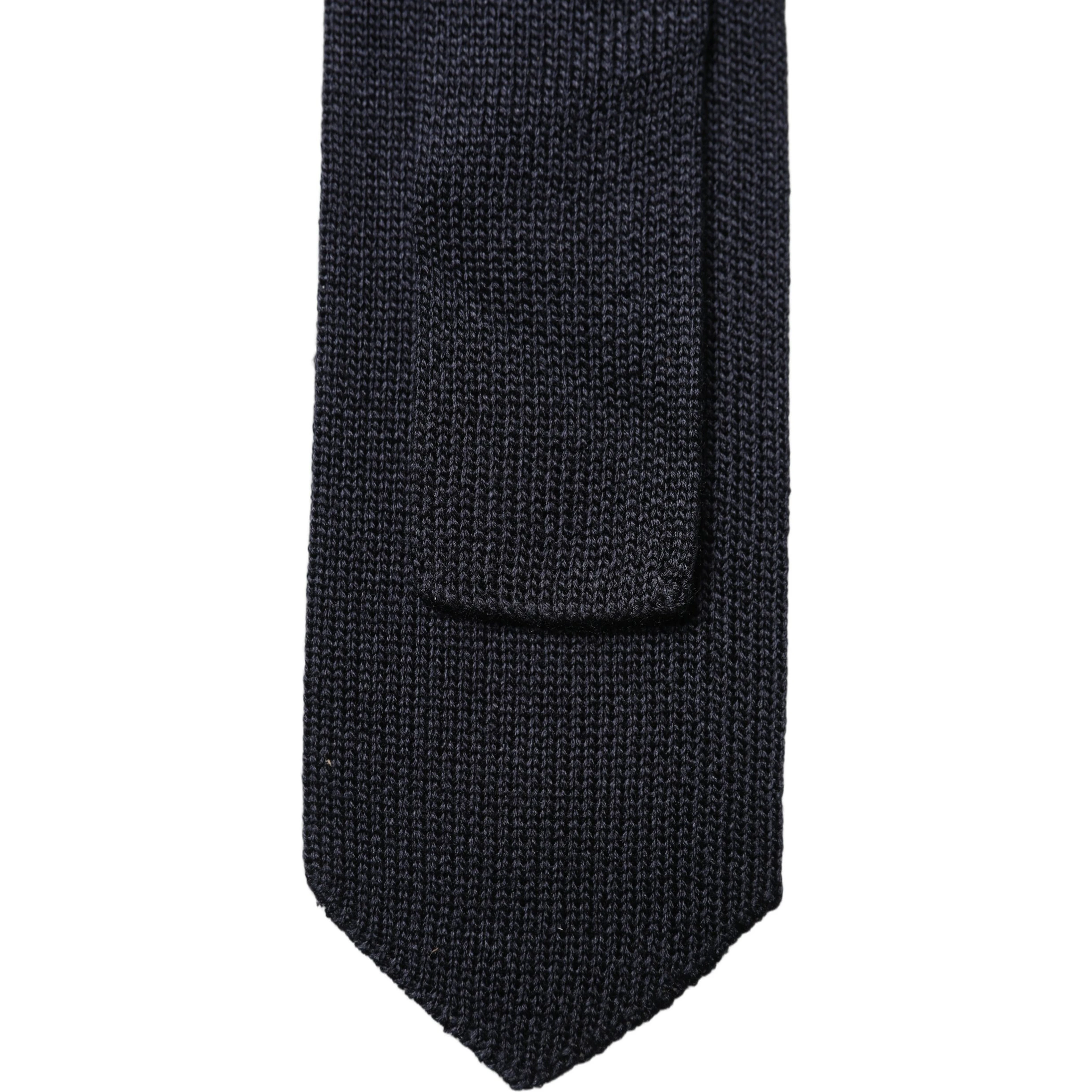Dark Blue Solid 100% Silk Adjustable Men Necktie Tie