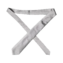 Gray Satin 100% Silk Adjustable Men Tied Necktie Tie
