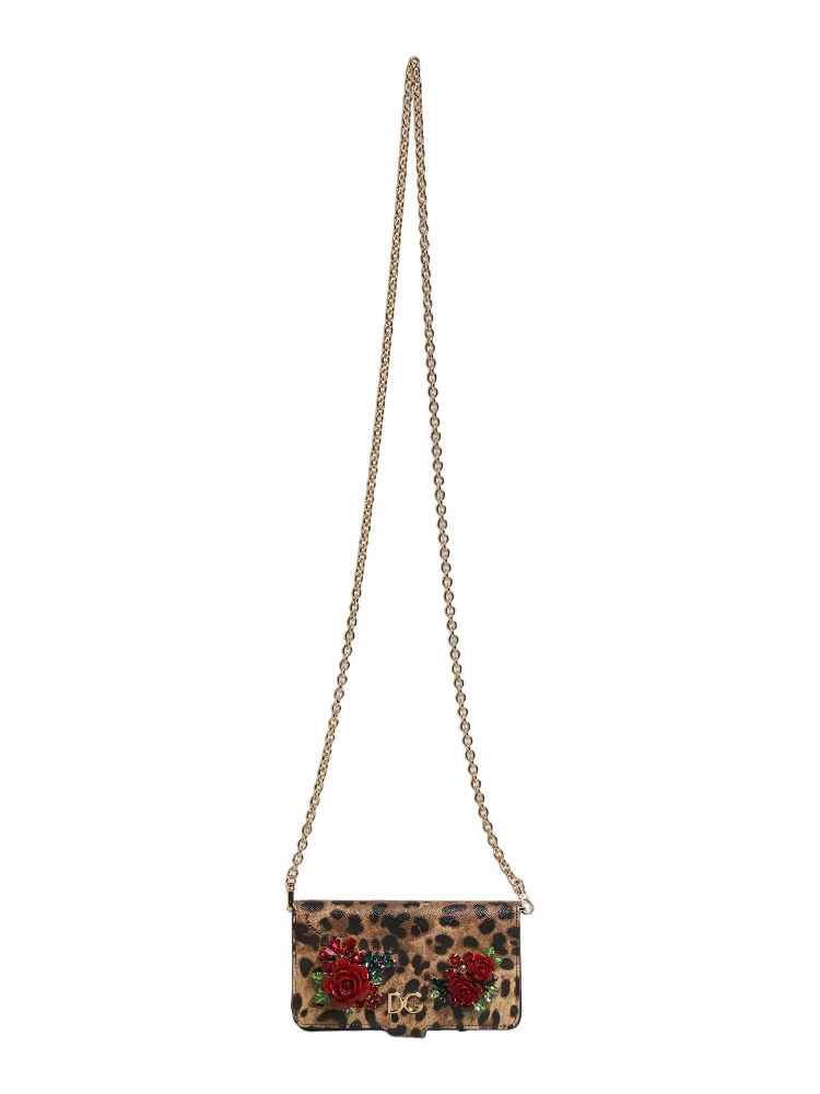 Flip Cover Brown Leopard Crystal iPhone X - XS Case