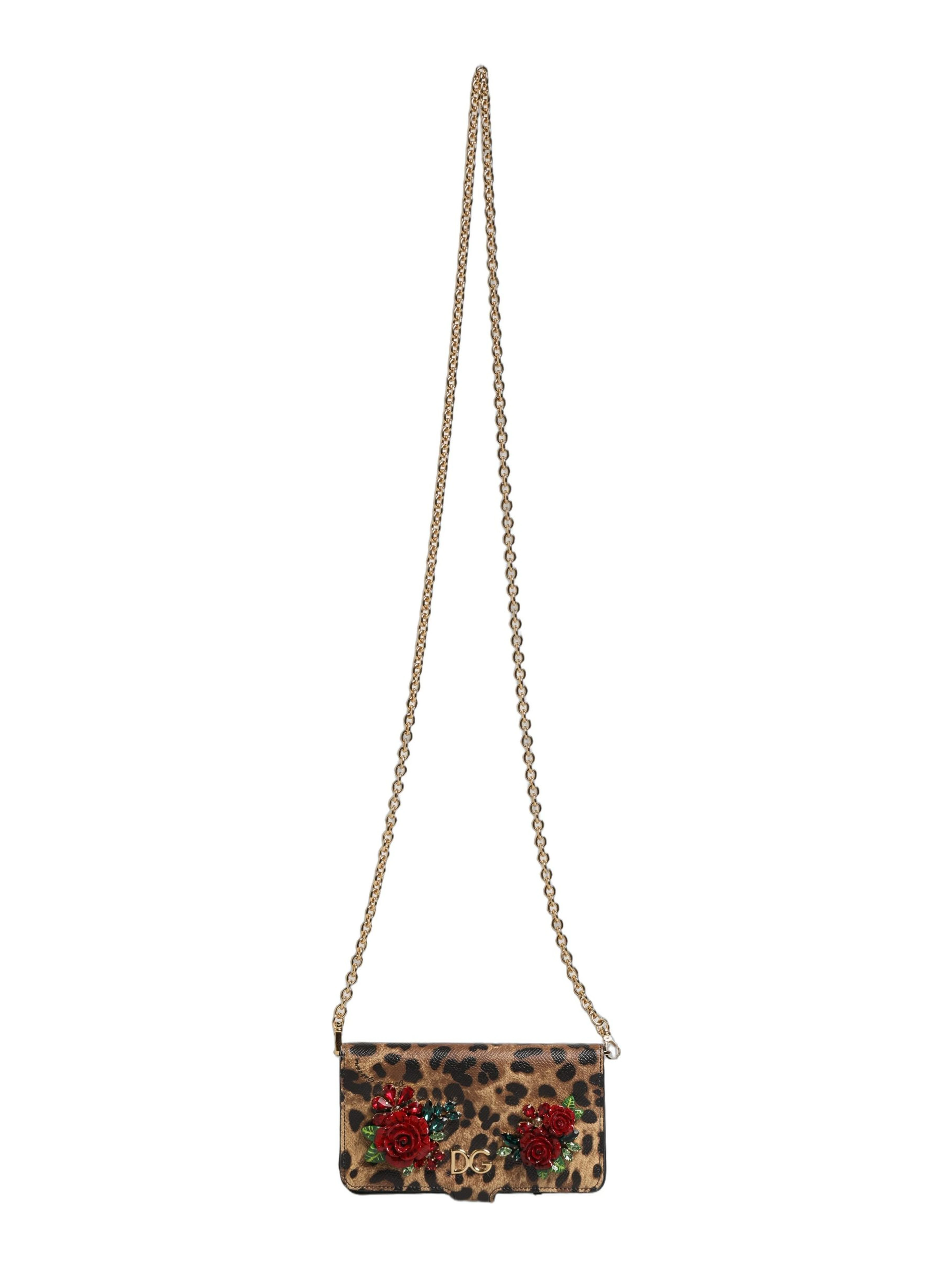 Flip Cover Brown Leopard Crystal iPhone X - XS Case