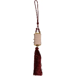 Pink Exotic Leather Mini Mirror Tassel Makeup Bag