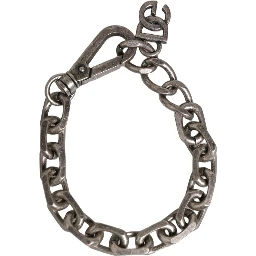 Silver Tone Heavy Chain Link Signature DG Logo Bracelet