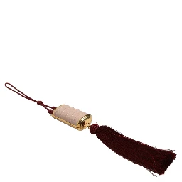 Pink Exotic Leather Mini Mirror Tassel Makeup Bag